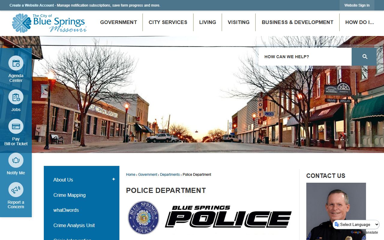 Blue Springs Police Department sex offender registry resources