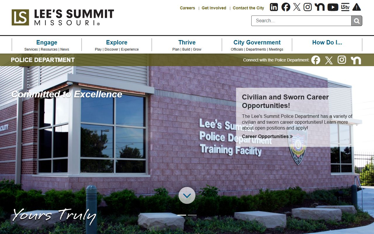 Lee's Summit Police Department sex offender registry resources