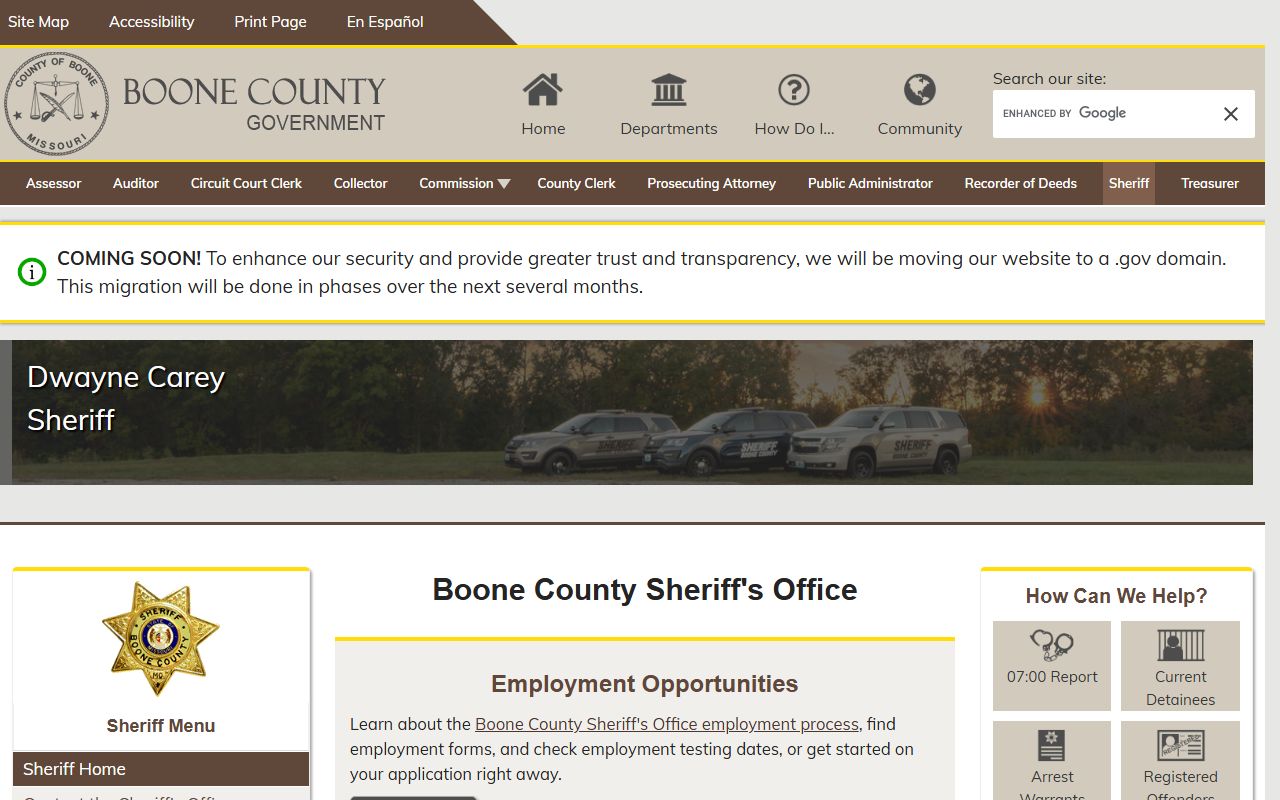 Boone County Missouri sheriff sex offender information