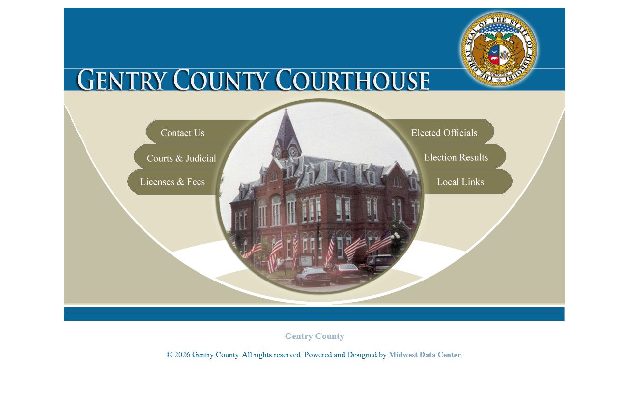 Gentry County Missouri government page for sex offender registry