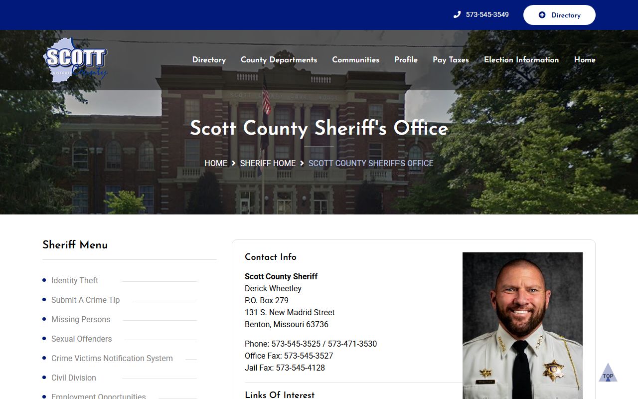 Scott County Sheriff page sex offender registry FAQ