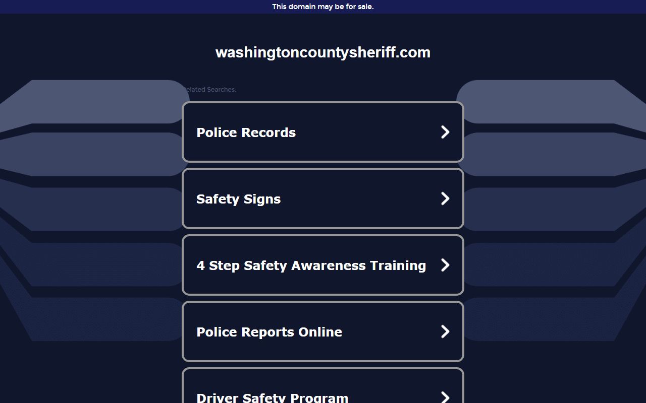 Washington County Missouri sheriff's office sex offender registry